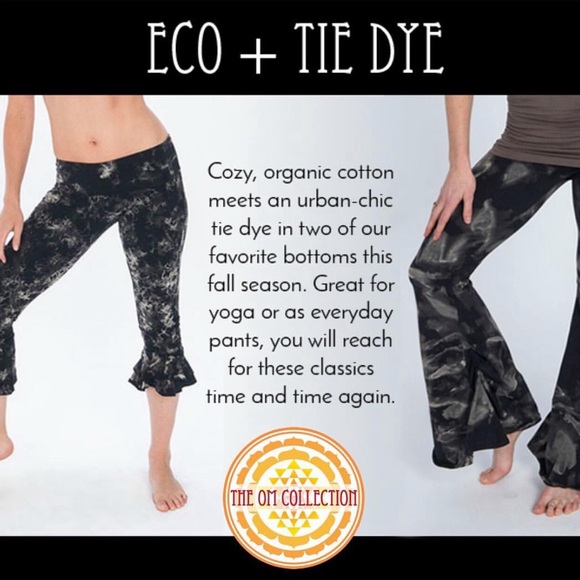 The Om Collection | Isabel Pant Crystal Tie Dye Bell Bottom Yoga Pants Size L - Picture 13 of 14